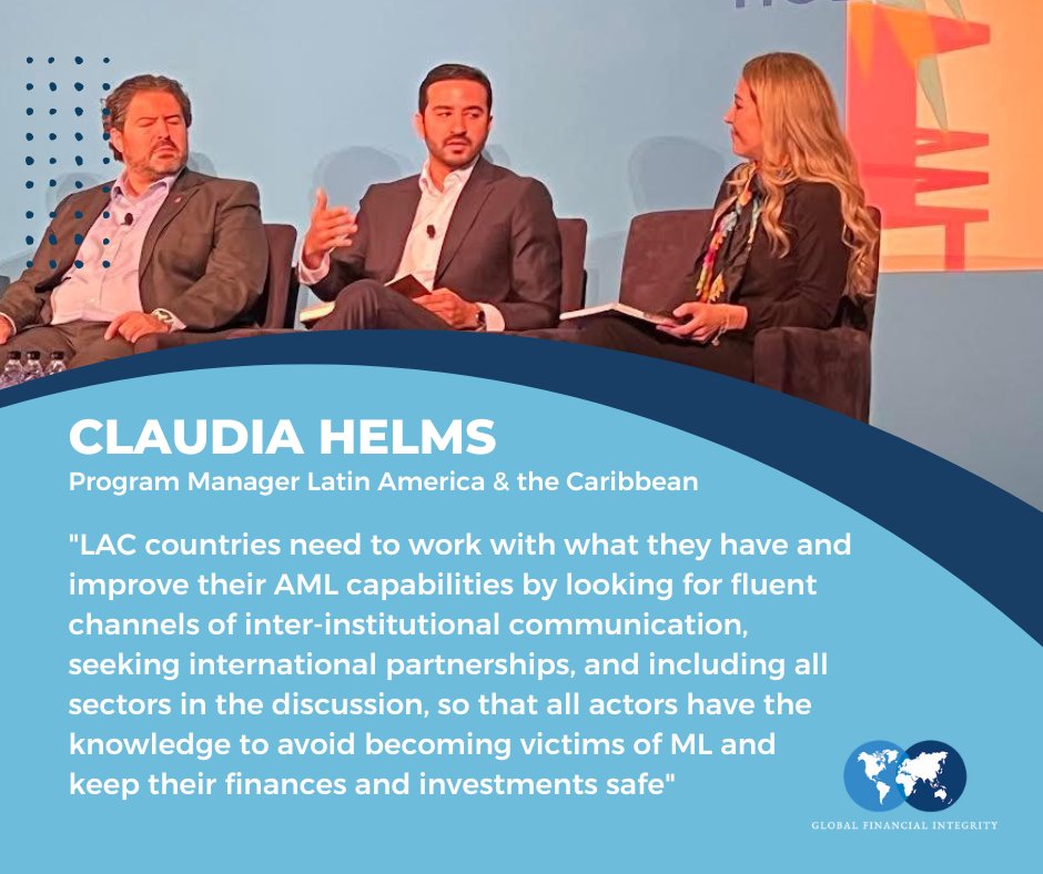 Our Latin America &amp; the Caribbean Program Manager <a href="/ClaudiaMHelms/">Claudia Helms</a> participated at the #AcamsHollywood Conference 👏🏽

She spoke about #AML solutions at Latin American financial institutions highlighting the importance of implementing effective norms and practices in the region 🌎