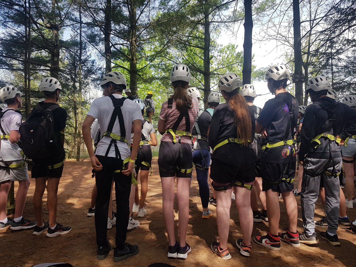 Friday outdoor ed trip with <a href="/BCentralSchool/">Burlington Central</a> #treetoptrekking  #challenge #nature