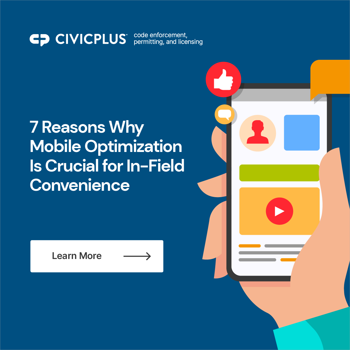 CivicPlus's tweet photo. Is your website optimized for mobile devices? 📱 
If not, your residents may be missing out on important information.

Check out our latest blog post on the 7 reasons why mobile optimization is crucial for in-field convenience. 👉 https://t.co/YkHjnI4rUJ

#MobileOptimization https://t.co/Vnxs8b8IPJ