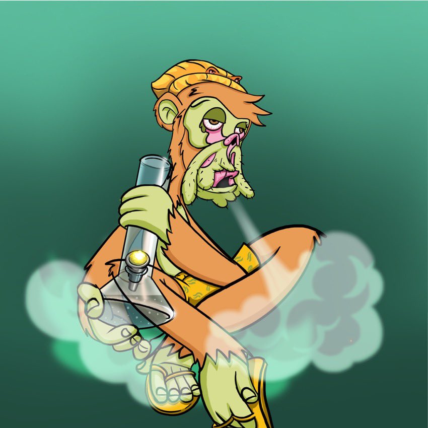 Really_Raw_'s tweet image. GM everyone 💨💨 @idrawanimation nailed this one @BoredApeYC