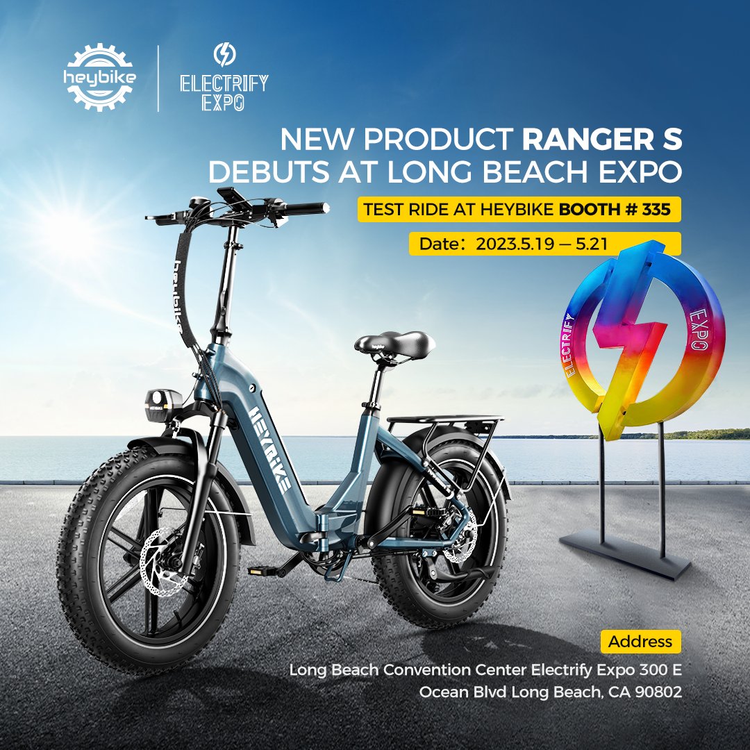 heybikeofficial's tweet photo. 🚨 Exciting News: New product Ranger S Debuts at Long Beach Expo. 🚲 Heybike cordially invites you to come to visit and experience the test ride. Join our Facebook Group to get a Free Ticket!
·
·
·
#heybike #ElectricVehicle #cycling #LongBeachExpo https://t.co/xsRT0ZiX3w