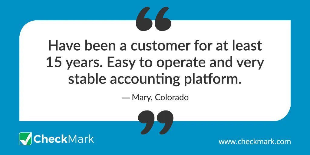 CheckMark_Inc's tweet image. Check out what Mary to say about CheckMark #MultiLedger. Learn More: checkmark.com/multiledger
#AccountingSoftware #SmallBusiness