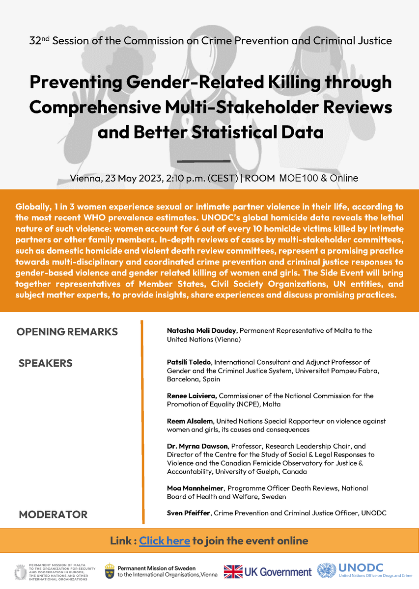 csslrv's tweet photo. Join #CSSLRV Director Myrna Dawson & co-panelists May 23 to discuss potential for prevention of sex/gender-related killings though detailed reviews.
Prevention of sex/gender-related killings requires good data.
Few countries have these data.
@uofg @CSAHS_UoG @FemicideWatch https://t.co/VSc6mvuBKc