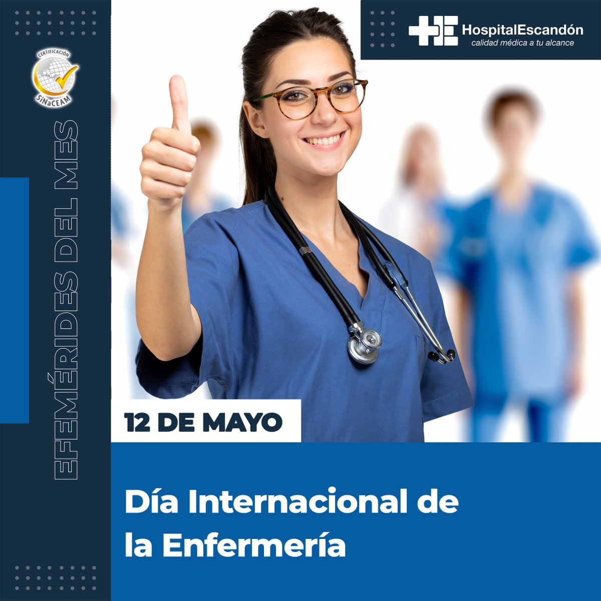 HospiEscandon's tweet photo. Felicitamos a todos los Enfermeros y Enfermeras en su día ❤ son lo mejor de nuestro hospital. ¡Los queremos! #DíaDeLaEnfermería #SomosHE https://t.co/v67JPHxszg