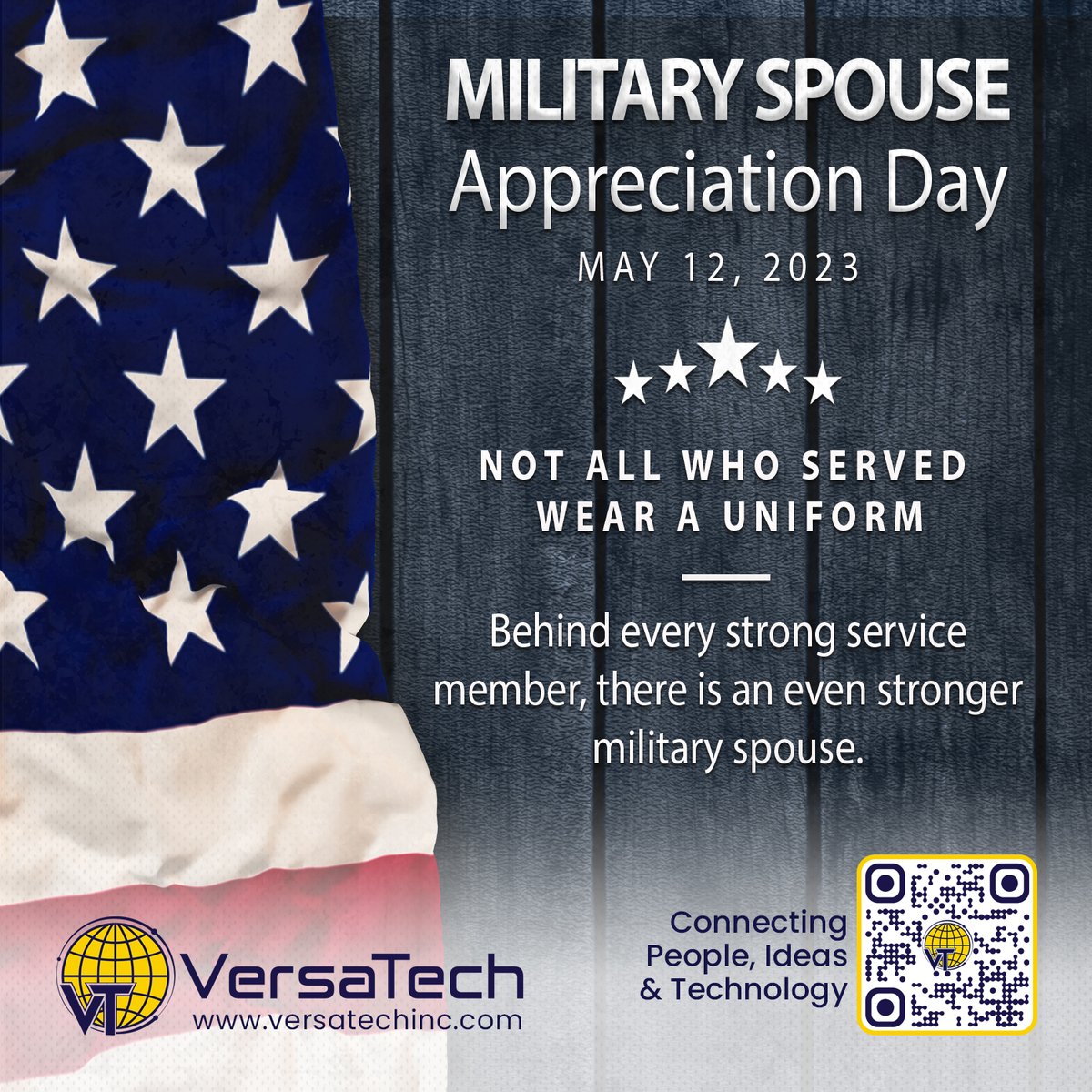 Today, we celebrate and express our heartfelt gratitude to the incredible military spouses who stand strong beside our brave servicemembers. 

#MilitarySpouseAppreciationDay #Military #VETERANS #Patriots #PatriotWarriors