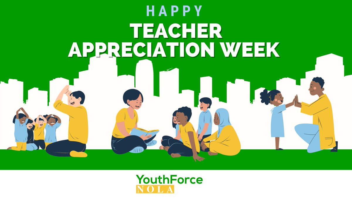 Happy Teacher Appreciation Week! We are so grateful for the hard work our teachers are doing every day to educate and inspire our young people — and us too! So, thank you, and keep being awesome! #teacherappreciation #youthforcenola #careertraining