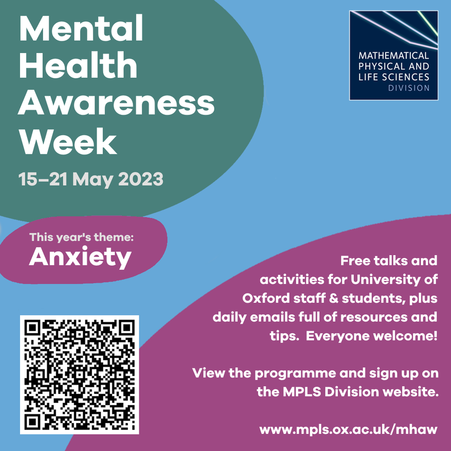 mplsoxford's tweet photo. Mental Health Awareness Week runs from 15–21 May.

Some events are now fully booked, but there are still plenty of opportunities to get involved. Don't forget to sign-up for daily tips emails.

👀 View the full programme: https://t.co/ycs9jtLFGN

#mentalhealthawarenessweek https://t.co/GMnUFwHLLt