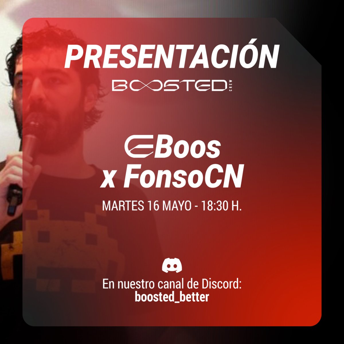 boosted_better's tweet photo. ❗ATENCIÓN❗
¿Quieres saber qué es realmente Boosted? 😏
 Si no aguantas más y quieres descubrir los detalles de la #BoostedCrew, ¡entra en nuestro Discord para no perderte la presentación del próximo martes! 
👉 https://t.co/PKM8qoysiR
¿Estás dentro?
#gaming #Discord @FonsoCN https://t.co/GzxoqbYMvA
