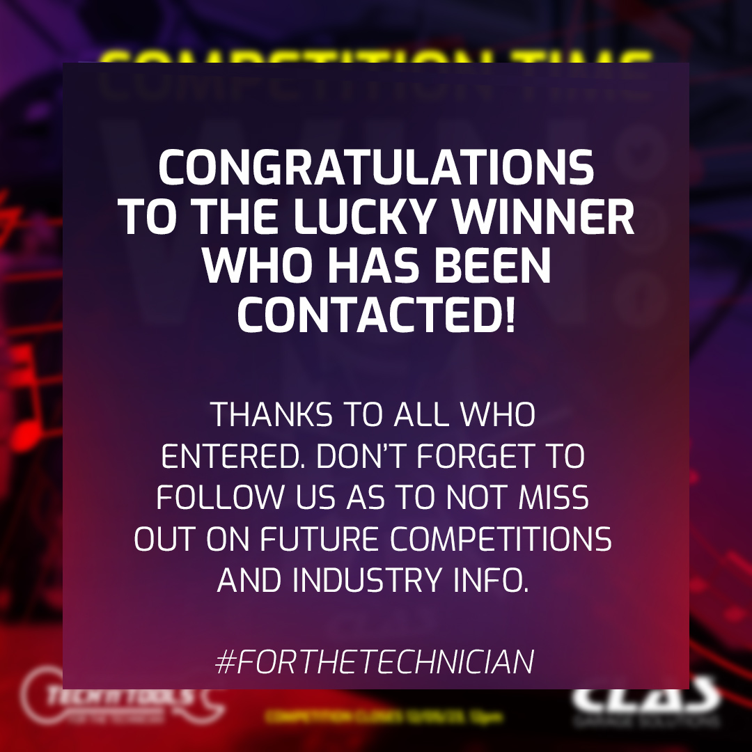 Congratulations to the lucky winner who has been contacted! 🎉

Thanks to all who entered and don't forget to follow us @techntoolsie as to not miss out on future competitions and tech industry info.

#forthetechnician #tnt #competition #tools #worklight