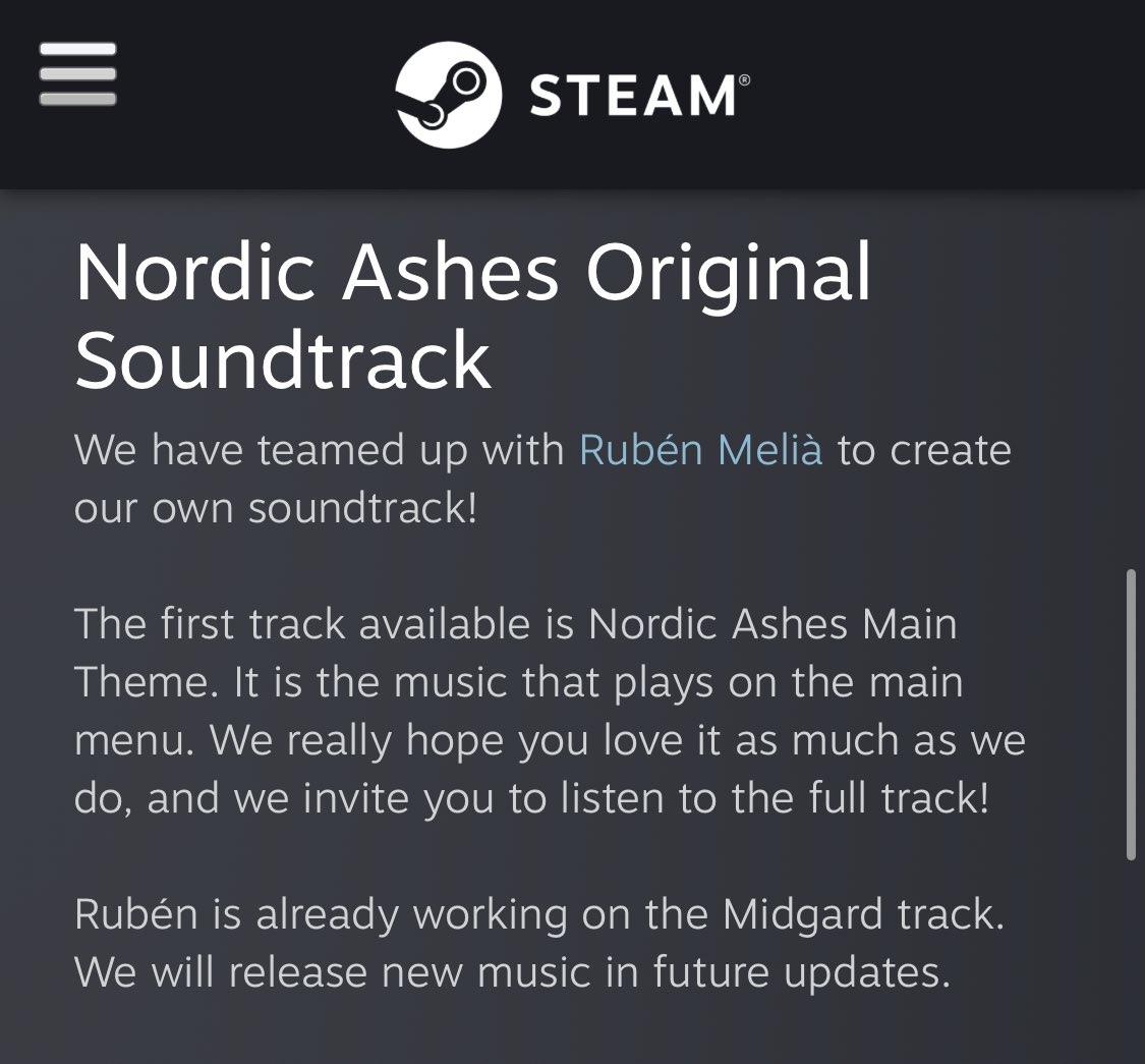 Se viene juegazo🤯 𝗡𝗼𝗿𝗱𝗶𝗰 𝗔𝘀𝗵𝗲𝘀: 𝒮𝓊𝓇𝓋𝒾𝓋ℴ𝓇𝓈 ℴ𝒻 ℛ𝒶ℊ𝓃𝒶𝓇ℴ𝓀 nuevo proyecto de @noxfallstudios que contará con música de un servidor🙈

El hype es tremendo, 𝕝𝕖𝕥’𝕤 𝕘𝕠

🚨El juego está disponible en Steam en Early Acces a precio reducido🚨
#composer