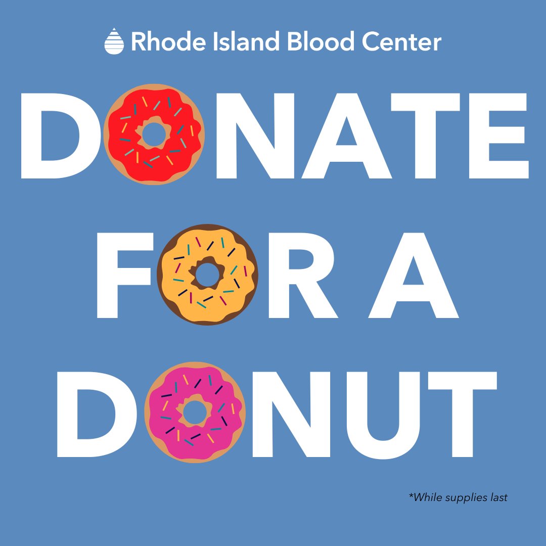 Who doesn't love a tasty treat after saving lives! Join us at one of our centers for National Donut Day on June 2nd. Over the next few weeks we will unveil the local bakeries and donut shops we are partnering with. Schedule your appointment today! bit.ly/ribcdonate