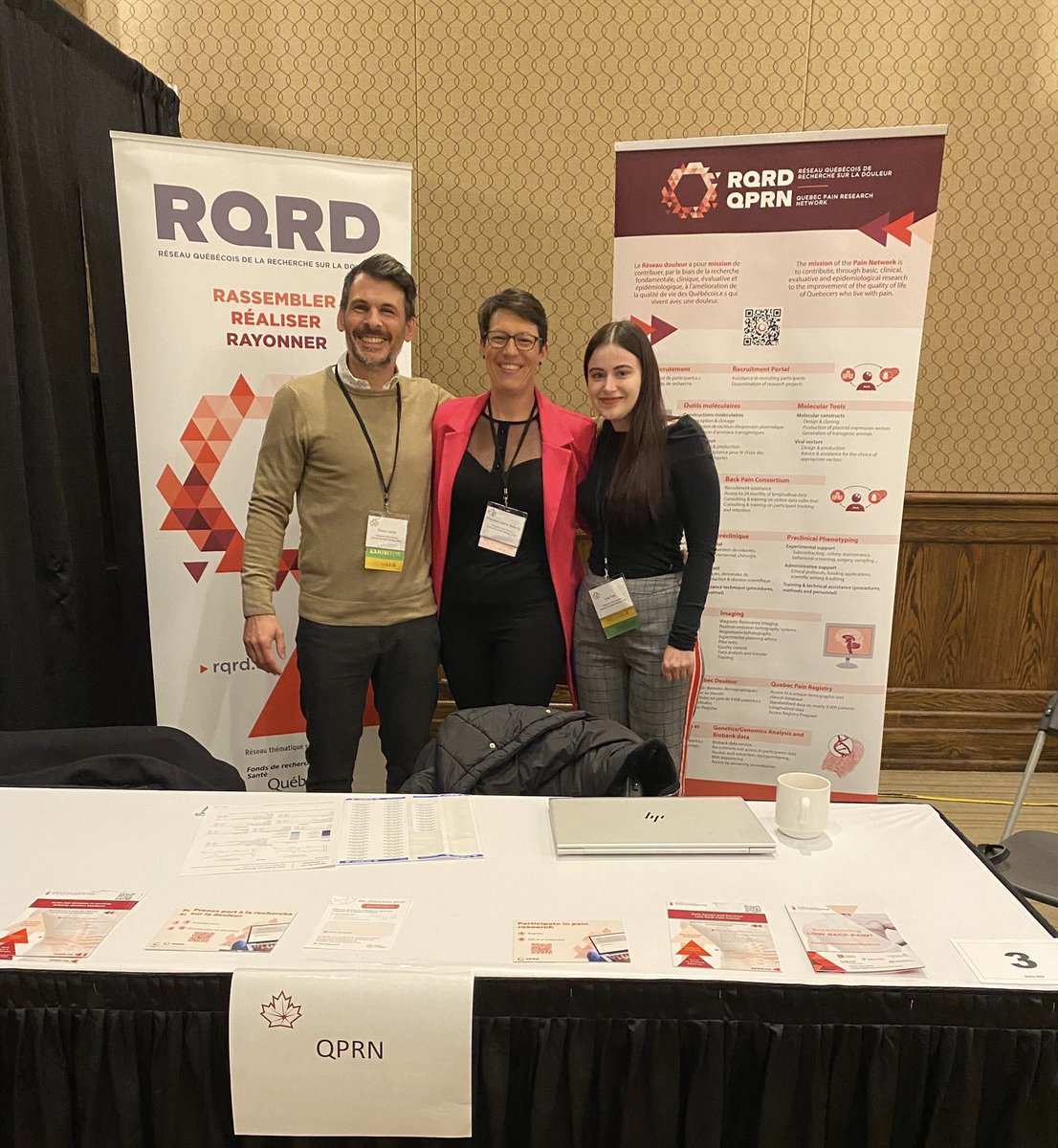 📍Our team is at the #CanadianPain23 meeting

Researchers, people with lived experience, trainees and anyone else passioned about pain-related content, come chat with us at our booth to find out about all our activities available for YOU.

#Pain #PWLE #paintrainees #painresearch