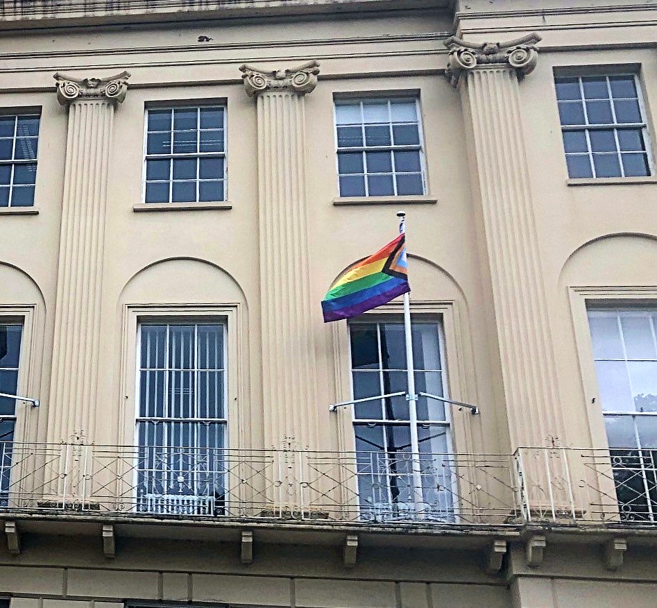Cheltenham Borough Council (@cheltenhambc) on Twitter photo We are proud to fly the Progress Pride flag from the Municipal Offices to celebrate <a href="/CheltenhamPride/">Cheltenham Pride</a> tomorrow, Saturday 13 May, in Imperial Gardens from 12-6pm 🏳️🌈🌈 We are proud to fly the Progress Pride flag from the Municipal Offices to celebrate <a href="/CheltenhamPride/">Cheltenham Pride</a> tomorrow, Saturday 13 May, in Imperial Gardens from 12-6pm 🏳️🌈🌈