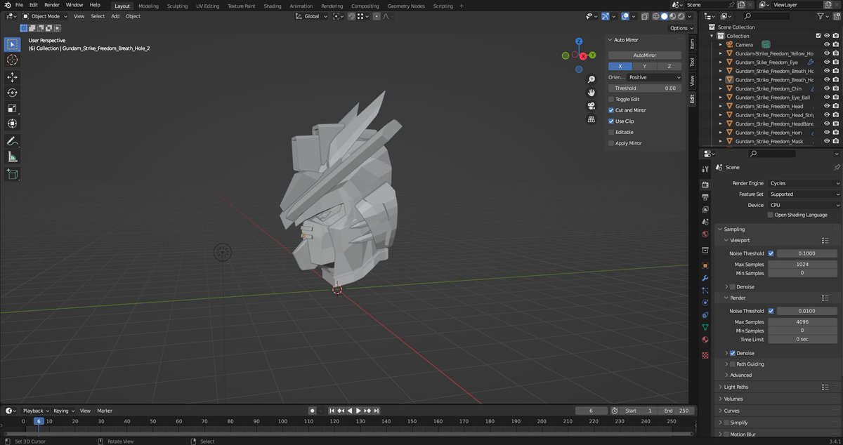 bytes_by's tweet image. Ready to print?
#Blender3d #gundam #Strikefreedom #Hangsonthewall #3dmodeling