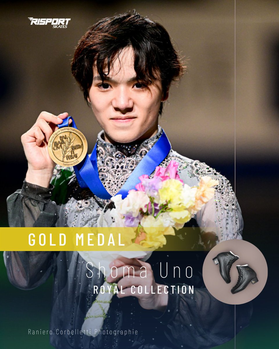 GOLD medal for Shoma Uno @shoma_un0
at last World Championship in #Saitama⁠
with our ROYAL COLLECTION ✨✨⁠  #shoma #patines #patinaje #figureskater #iceskater #patin #pattinaggio #iceskates #shomauno #patinajeartistico