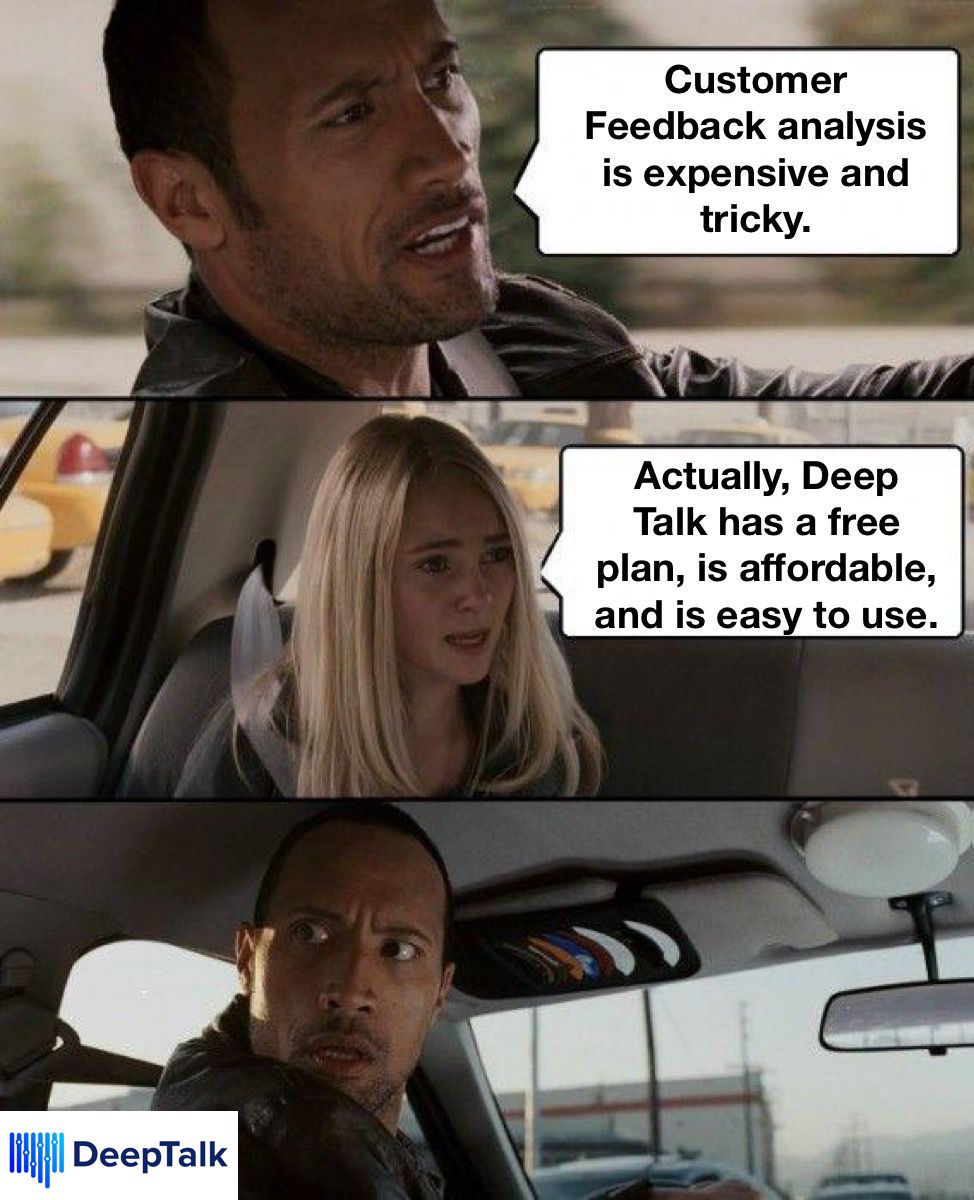 DeepTalkAI's tweet image. Deep Talk for Customer feedback analytics boasts affordability and simplicity, making it an accessible tool for all 😍