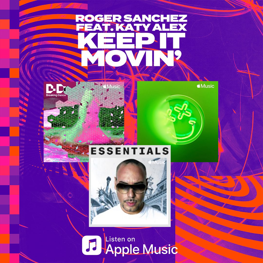 Happy release day to @katyalexmusic! Keep it Movin’ with Roger Sanchez is out today. Thanks to Spotify &amp; Apple Music for the early support. 

orcd.co/rskeepitmovin