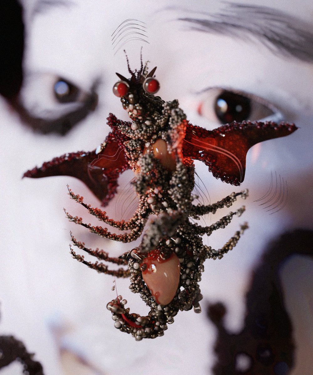 void_collection's tweet photo. A close look at “Duo” (2022) from @ibenedictfuc12 which forms part of #TheVoidCollection 🦟🪰🏁
“Their duo is beautiful and direful at the same time. The faithful familiar of the young beauty will kill every undesirable” https://t.co/pw6oIxP8Ic