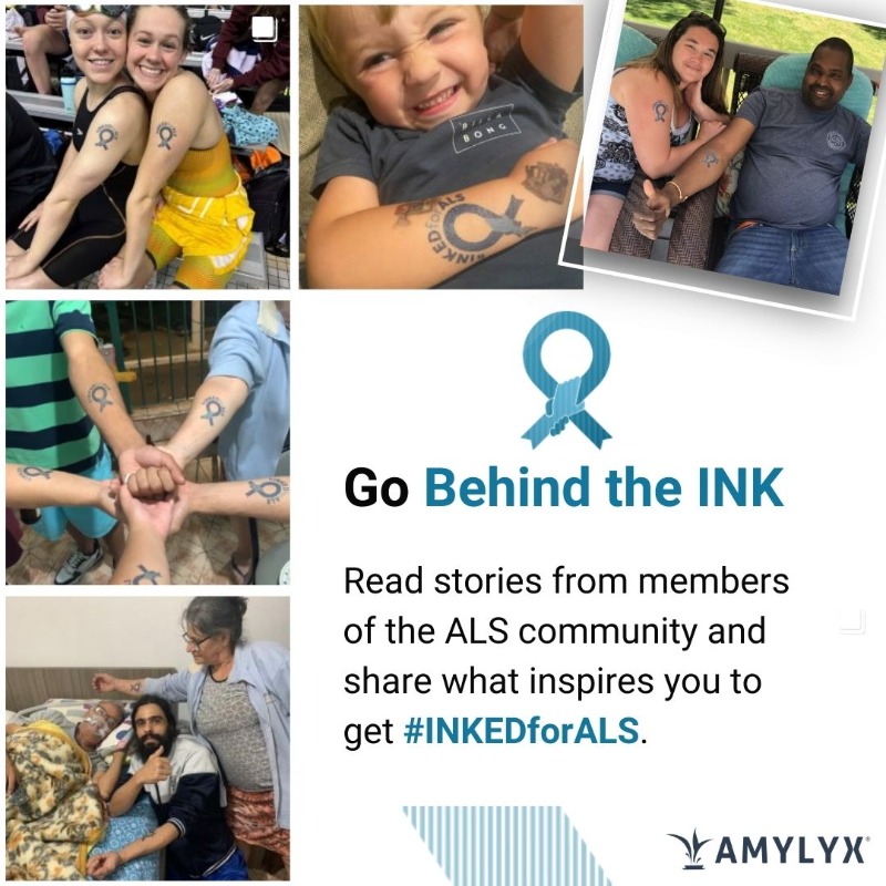 AmylyxPharma's tweet photo. For every #INKEDforALS tattoo shared, there is a story #BehindTheINK. Visit https://t.co/jgIakVKFqb to learn more about the impact of #ALS on people living with the disease, friends, loved ones, and communities, and to share your story.