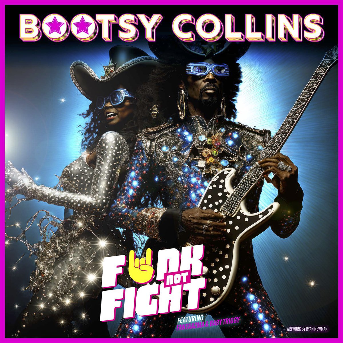 Funk Alert!🤯Have I got a Lift/Gift for U! Our New Single: 'FUNK-NOT-FIGHT' Out Today, Funky Friday! Check it out: youtube.com/watch?v=9N6DMP… (Violence is going down, with this Funked Up Sound!🫡Radio Stations Play me Loud, if u Not Funkin' u Out of Bound!🤥 Bootsy baby!!!🤩👏🏆