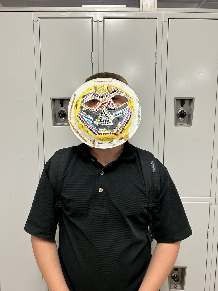 Students are making awesome African Masks in ELAR class!
