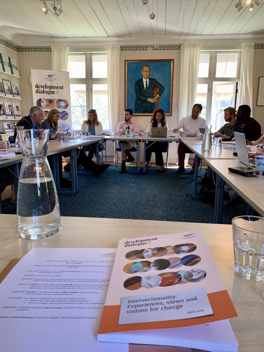 Round table discussion and launch of Intersectionality: Experiences, views and visions for change at @DagHammarskjold with @UNWOMENSweden @anna_enarsson and many other inspiring and wise people! ☀️