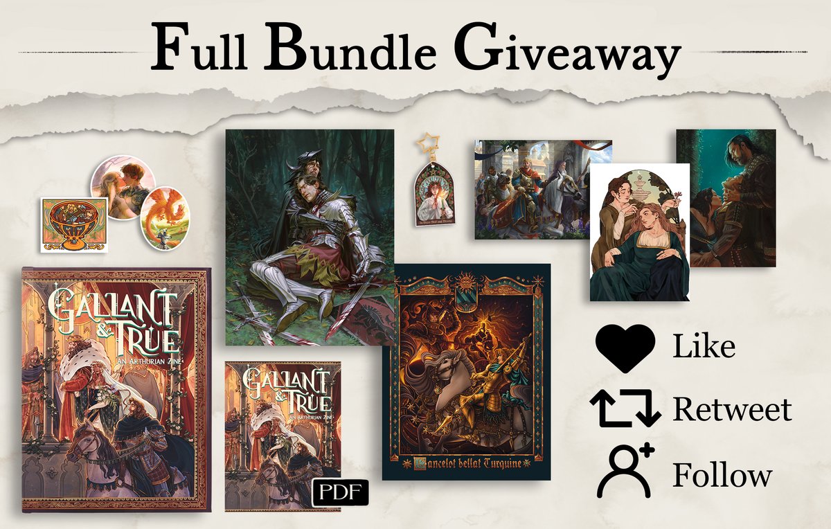 GallantTrueZine's tweet photo. FULL BUNDLE GIVEAWAY ✨

In celebration of 9k, we are giving away a FULL BUNDLE w/ shipping and stretch goals included!

To Enter:
❤️Like this post 
🔁Retweet this post
⚔️Follow us

This will be open until 11:59pm EST on Friday, May 19th! We will announce the winner soon after✨ https://t.co/AYgzXLxQKV