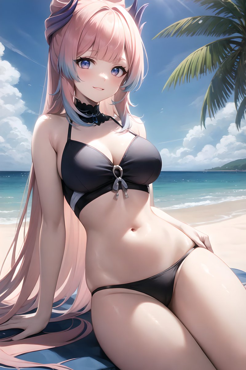 eon_huiyin's tweet photo. Kokomi swimsuit 
#GenshinImpact #原神 #AIイラスト https://t.co/0kcEPzMTNF
