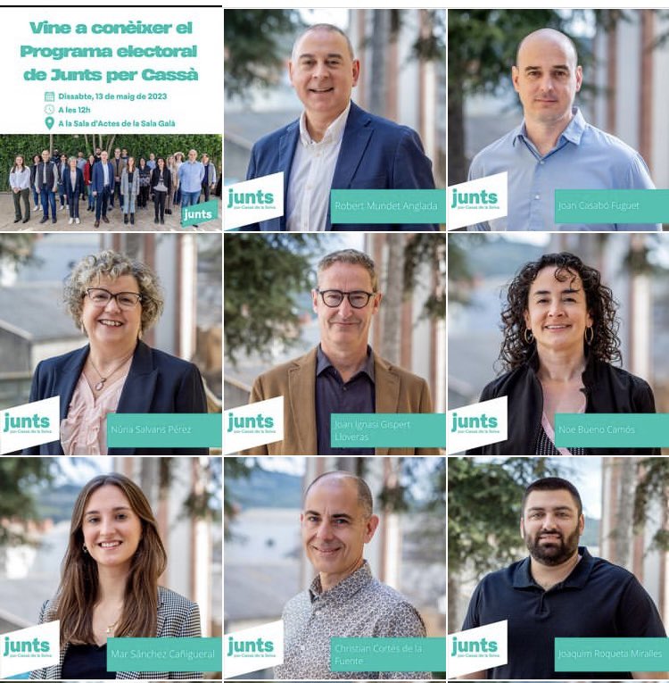 Mesqueimatges_P's tweet photo. Fotografia institucional dels candidats polítics de @Juntscassa 

#EleccionsMunicipals2023 https://t.co/qeRAuDrBkc
