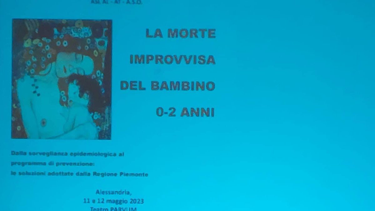 SidsOnlus's tweet photo. 📚11-12 maggio 2023 Alessandria
Formazione professionale per operatori dell’area materno infantile. 
CORSO “La morte improvvisa del bambino da 0/12 mesi: dalla sorveglianza epidemiologica, al programma di prevenzione. 
Le soluzioni adottate dalla Regione Piemonte https://t.co/ELNRKSMnWL