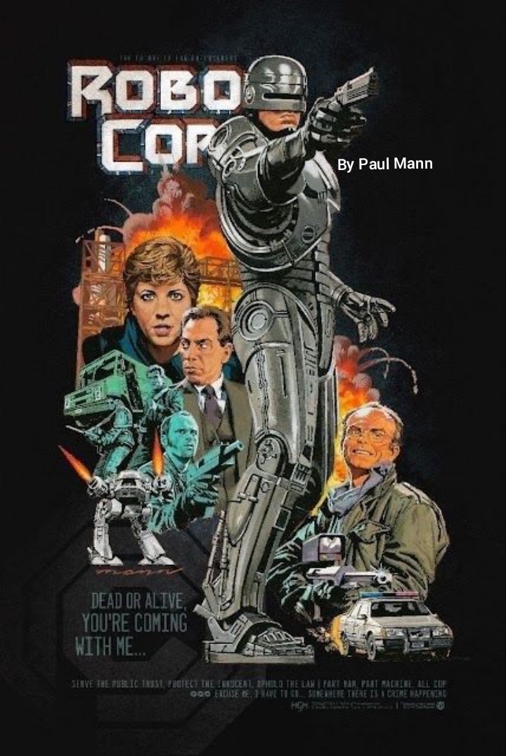 Cinedlos80's tweet image. Ar by #PaulMann 
#Robocop 
#Viernesdeostias