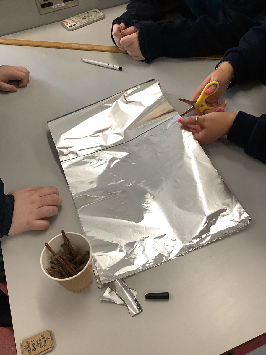 stpaulsgscience's tweet image. TY students @stpaulsg busy working on a challenge to build a boat that can float and carry as many nails as possible for as long as possible using only tinfoil 👩‍🔬 #studentled #teamwork #sciencechallenge #investigativelearning #activelearning