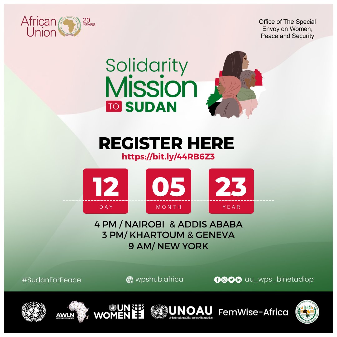 BinetaDOfficial's tweet photo. 📍 IT IS HAPPENING TODAY
Register here ➡ https://t.co/5m0WsX0Zt0 and join us online as we stand in solidarity with our sisters in #Sudan .
#NOTOWAR
#ITMUSTSTOP https://t.co/oUi849lFum