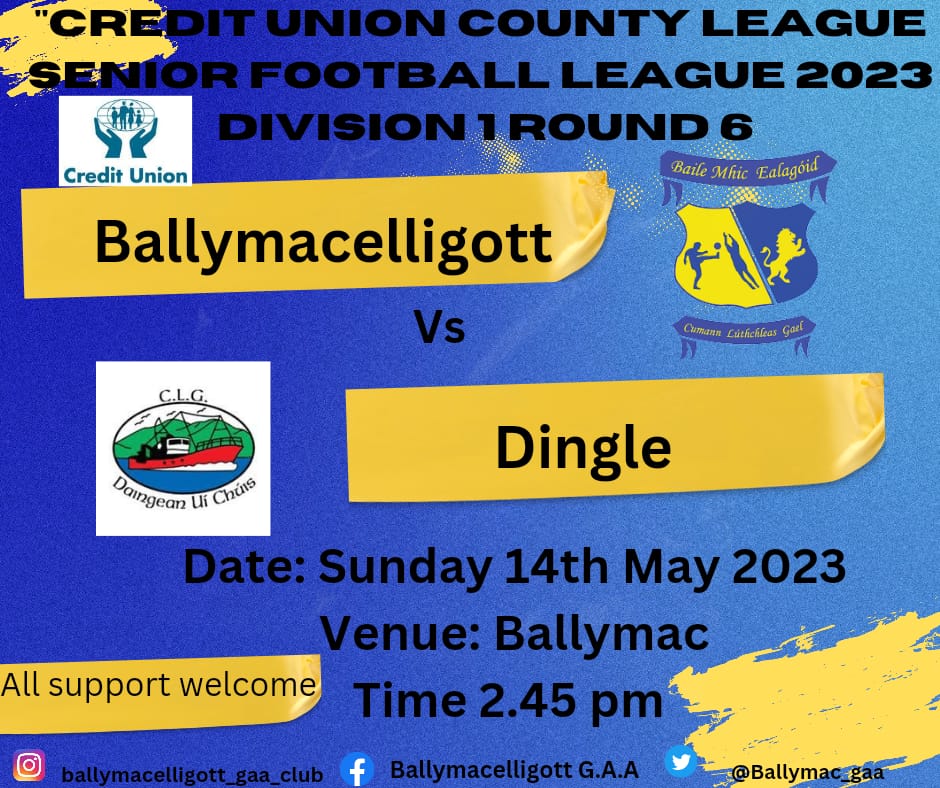 County League Fixtures 2023 – Dingle GAA