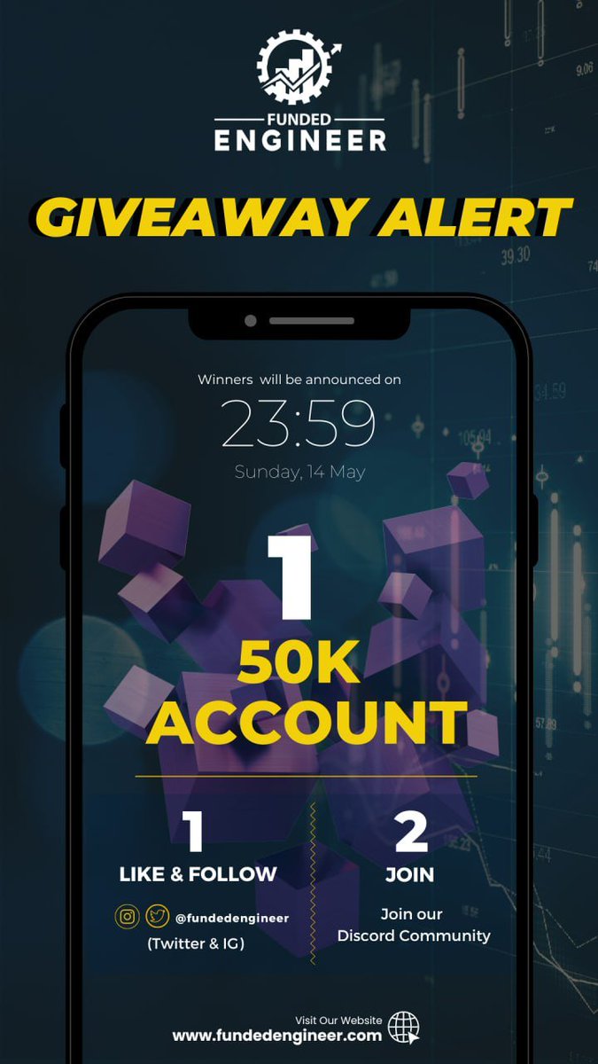 josh_traderr's tweet photo. • Junto a @fundedengineer estamos regalando una cuenta de 50k

📌Requisitos:  
 
✓Seguir a @josh_traderr  y @fundedengineer 
✓Únete a su https://t.co/M9YSa9Aezi
✓MG y RT y menciona a un amigo

El sorteo finaliza el domingo a las 00:00. Mucha suerte a todos