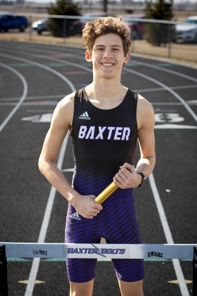 BaxterBoltsAD's tweet photo. After final results, congratulations to the following athletes for punching their ticket to state:

Trice Clapper - Shot Put

Logan Rainsbarger - 110 Hurdles

Carson Scroggins - 400 Meter Dash

4x100 Meter Relay
- Cade Robinson
- Jake Travis
- Carson Scroggins
- Cainan Travis https://t.co/dtQIZDYPIA