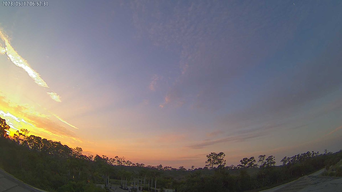 Estero Fire Rescue at sunrise and it's 73.4 F.