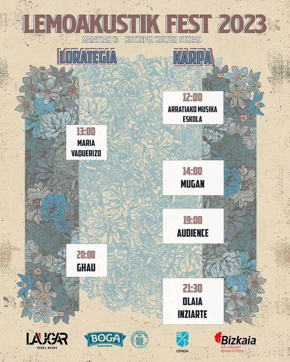 LemoaKustikFest's tweet photo. Bihar!!! Zuzeneko musika, karpa, garagardo artisaua, janaria… etorri Lemoara @OlaiaInziarte, @AudiencePlays, #Ghau, @MuganTaldea, #MariaVaquerizo ta #ArratiakoMusikaEskola-ren zuzenekoetaz gozatzera! https://t.co/LKknYlCuo1