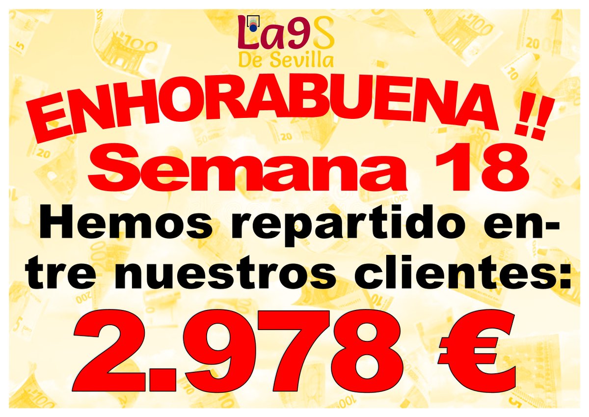 la98desevilla's tweet photo. Repasa tus boletos !!!
https://t.co/3xuyrD0sDX
#bonoloto #euromillones #bote #primitiva #la98desevilla #elgordo https://t.co/P1bTAOF54i