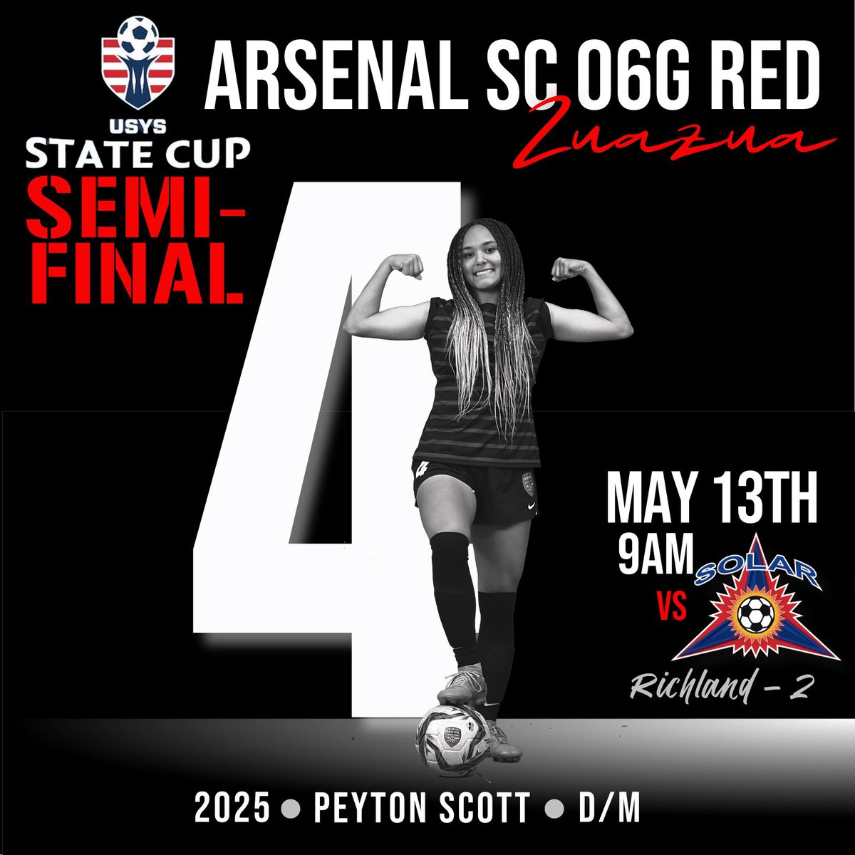 TOMORROW ➡️ @usyscups State Cup Semis … see you there!
@ASCRED06G @RevPremierSC @zuazuasoccer @ImYouthSoccer @ImCollegeSoccer @PrepSoccer @wearesoccershow @DanLauria3 @_ladyjagssoccer @onlyGplatform