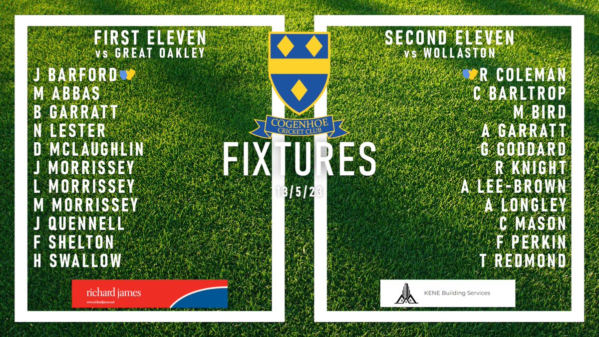 CogenhoeCC's tweet photo. Fingers crossed both teams can get their @official_NCL league seasons underway tomorrow, weather permitting! #wheresthesun https://t.co/OCzKShzqbr