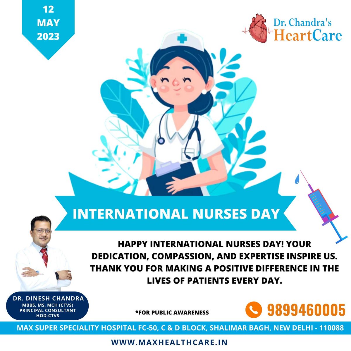 International Nurses Day
Dr Chandra’s heart care

#NursesDay #NurseAppreciation #HealthcareHeroes #NursingProfession #CompassionInAction #NurseLife #NursingCommunity #NursingCare #NursePower #NursingExcellence #NursingInspiration #NurseSupport #NurseStrong #NursePride