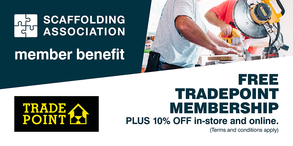 Scaffold_Assoc's tweet image. Our final member benefit reminder this week is for TradePoint - our members are entitled to FREE #TradePoint membership which gives you 10% off across almost everything in-store and online. 

You'll also benefit from their exclusive discounts on top of the standard 10%!