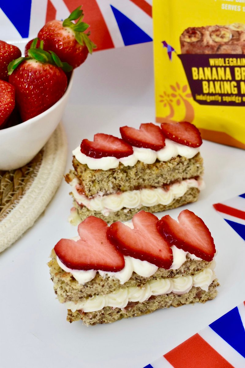 creativenature's tweet photo. We're still obsessed with our street party creations! Top 14 Free, Banana Bread Victoria Sandwich fingers! Try them - you'll never look back! Full recipe on our website. You can get our banana bread mix @Ocado @Asda @Sainsburys @Goustocooking @Amazon & on our website! #Top14Free https://t.co/xzwjPOFIuF