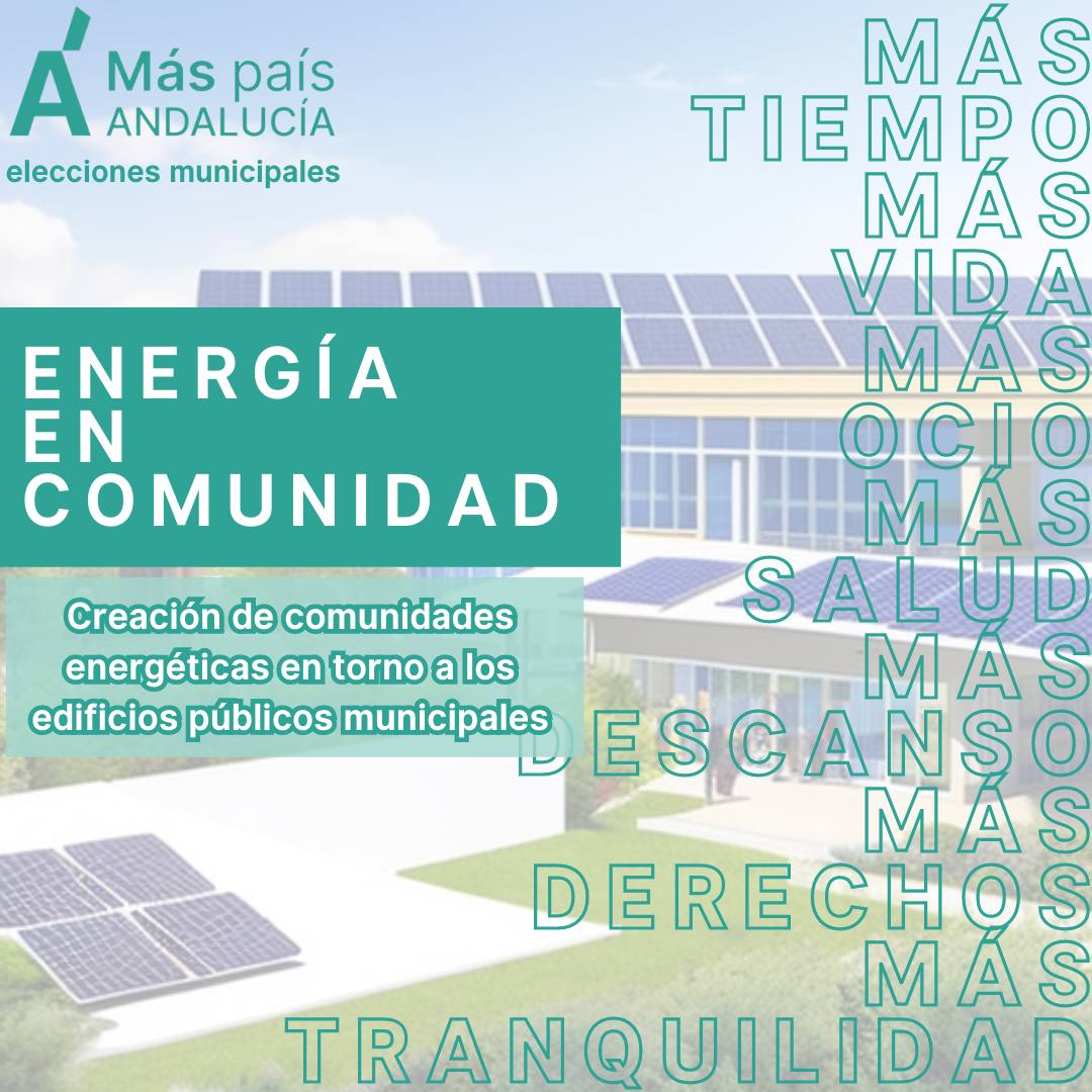 .@maspaisAND participa en unas 30 candidaturas de confluencia por toda Andalucía. En todas ellas, aportamos lo mejor que tenemos: nuestra gente y nuestras ideas.

El 28M, vamos a ganar Ayuntamientos para #VivirMás y #VivirMejor.