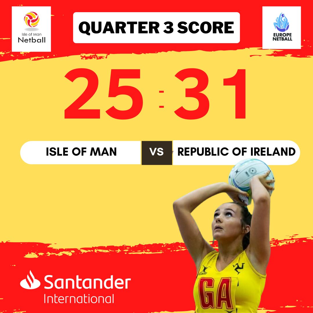 netballiom's tweet photo. @iomnetball : Both teams pushing hard and restricting the shooters, Rams pulled it back a bit further. 
All in for the final quarter
#SantanderIntrnational #GoRams #iomsport https://t.co/KKXJEuljqn https://t.co/XfhYEnOH6A