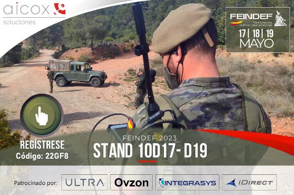 AicoxSoluciones's tweet photo. En @FEINDEF_ estaremos acompañados de nuestros partners @ovzonAB, #ultra, @idirectgov, @IntegrasysSA y #CPISatcom https://t.co/GOrvIKiC4x
