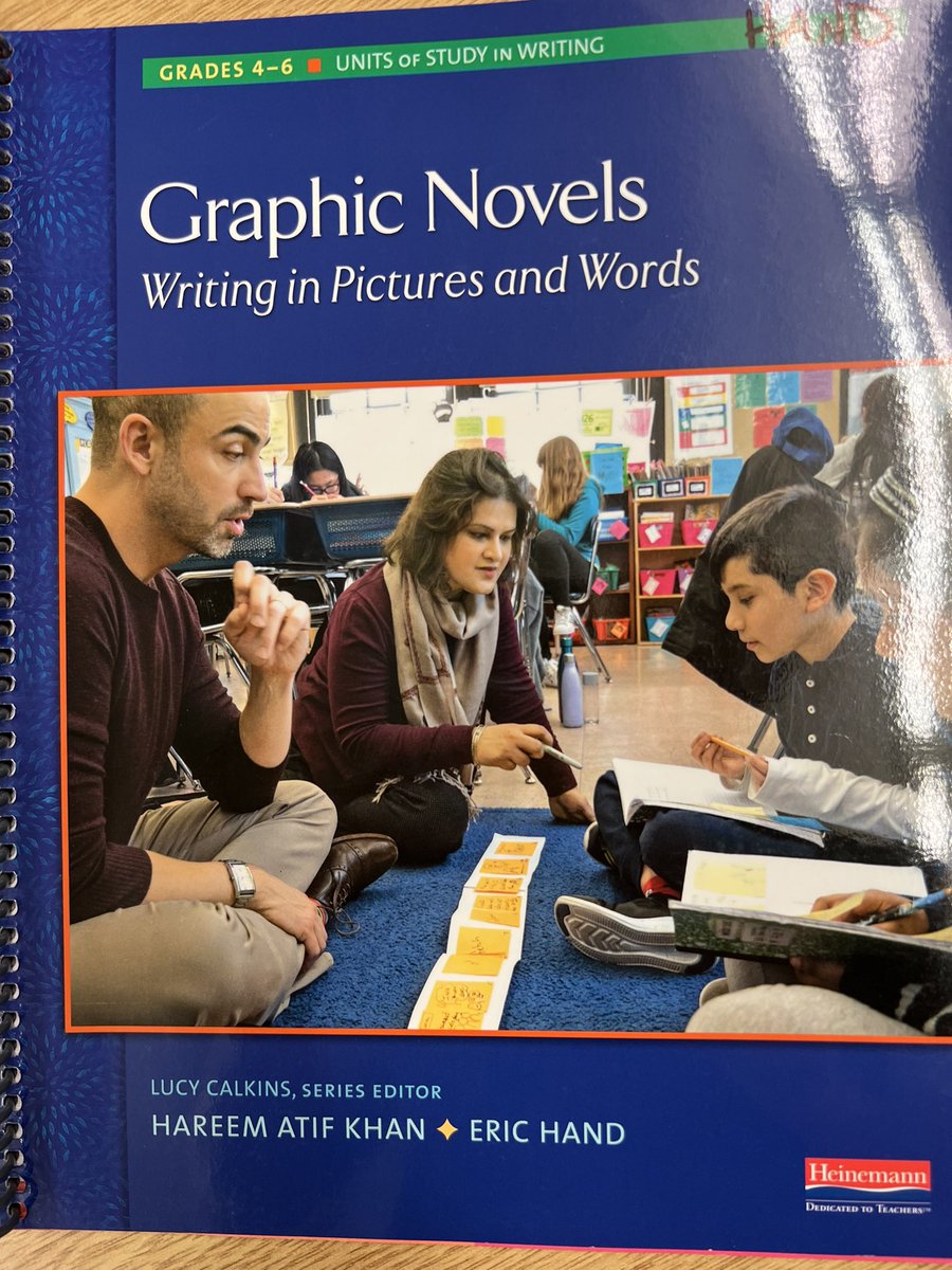 Eric Hand ☮️ (@writtenbyhand) on Twitter photo I’m teaching my #wuos on Graphic Novels coauthored with <a href="/hareematifkhan/">Hareem Atif Khan</a> in my own 4th grade class.
My kids are hyped I’m on the cover! I’ll share tips as I go thru the unit.
I’ll collect everything in a blog post at the end.
#tcrwp #graphicnovel I’m teaching my #wuos on Graphic Novels coauthored with <a href="/hareematifkhan/">Hareem Atif Khan</a> in my own 4th grade class.
My kids are hyped I’m on the cover! I’ll share tips as I go thru the unit.
I’ll collect everything in a blog post at the end.
#tcrwp #graphicnovel