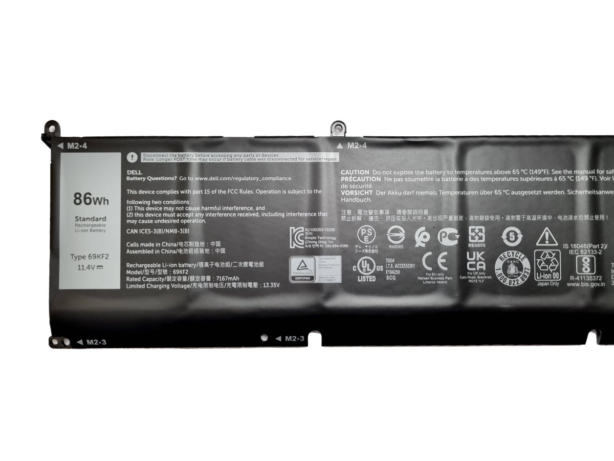 Blackcatpc's tweet photo. XPS 9500 9510  Alienware M15 M17 R3 Precision 5550 86wh 6 Cell Laptop Battery £149.99 
https://t.co/OdCE8DyaXQ 
This is a genuine Dell battery for Alienware M15, M17, R3, Precision 5550, and XPS 9500 Dell Inspiron 16 Plus 7610. The battery capacity is 86wh and 6 Cells.
Condit... https://t.co/7TV3zh61JY