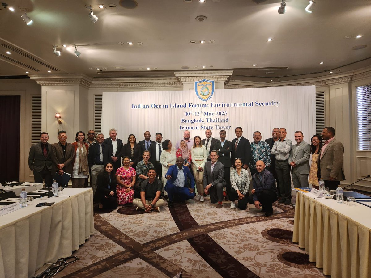 MASE_programme's tweet image. Participation of #MASEteam comprising of Raj Mohabeer, MASE Head of programme @commission_coi & Capt S.Gontier, Director of @RCOC_Center @ the #IndianOcean Islands Forum focused on #environmental #Security in #Bangkok organised by @TheNESACenter #2gether4asafermaritimedomain